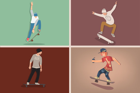 skateboard cartoon character