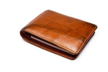 Used brown geniue leather wallet
