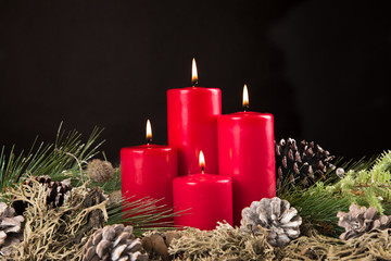 fourth advent candle burning