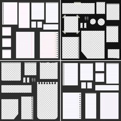 Big set of paper heets for web design
