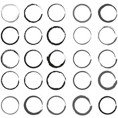 Set of grunge circles for web design