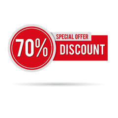 Discount tag with special offer sale sticker