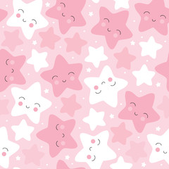 seamless pastel star pattern vector illustration
