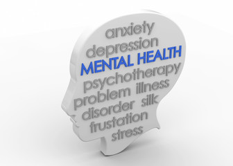 Mental Health Concept - 3D