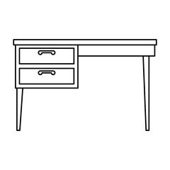 table desk isolated icon