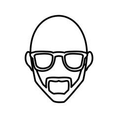 Man with glasses icon vector illustration graphic design