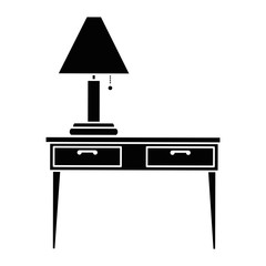 table with lamp icon