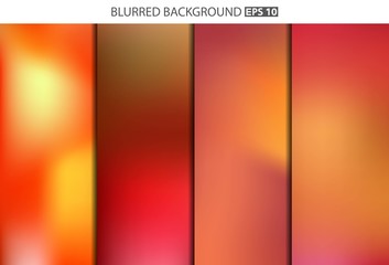 Abstract Creative concept vector multicolored blurred background set. For Web and Mobile Applications, art illustration template design, business infographic and social media, modern decoration