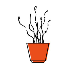 decorative pot isolated icon