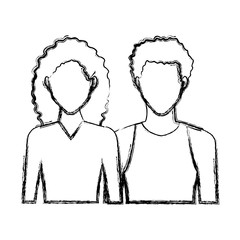 Couple of friends icon vector illustration graphic design