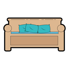 comfortable bed isolated icon