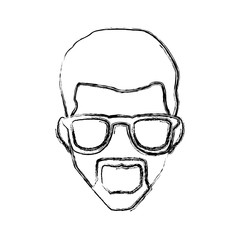 Obraz na płótnie Canvas Man with glasses icon vector illustration graphic design