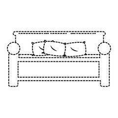 comfortable bed isolated icon