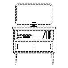 nightstand bedroom with tv plasma