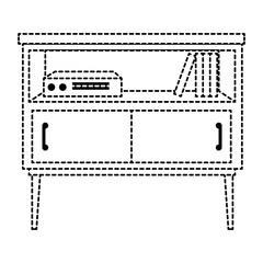 nightstand bedroom with books