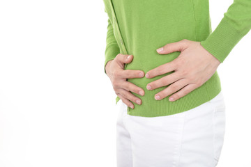 腹痛を訴える女性