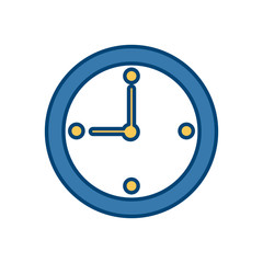 Wall clock time icon vector illustration graphic design