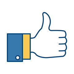 Thumb up like symbol icon vector illustration graphic design