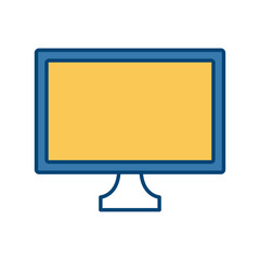 Pc screen monitor icon vector illustration graphic design
