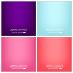 Abstract Creative concept vector multicolored blurred background set. For Web and Mobile Applications, art illustration template design, business infographic and social media, modern decoration