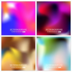 Abstract Creative concept vector multicolored blurred background set. For Web and Mobile Applications, art illustration template design, business infographic and social media, modern decoration