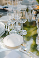 Formal dinner service at a wedding banquet