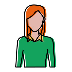 Young woman avatar icon vector illustration graphic design