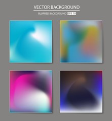 Fototapeta premium Abstract Creative concept vector multicolored blurred background set. For Web and Mobile Applications, art illustration template design, business infographic and social media, modern decoration