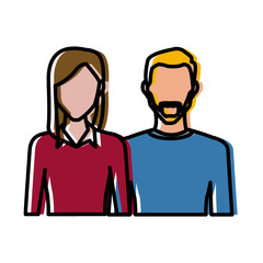 Couple of friends icon vector illustration graphic design