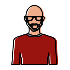 Man with glasses icon vector illustration graphic design