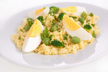 rice with pea and egg