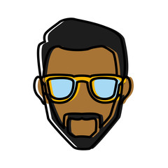 Man with glasses icon vector illustration graphic design