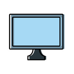 Pc screen monitor icon vector illustration graphic design
