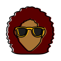 Woman with glasses icon vector illustration graphic design