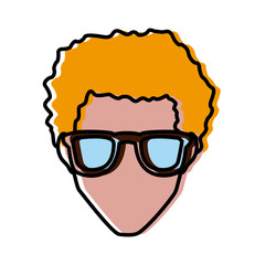 Man with glasses icon vector illustration graphic design