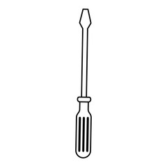 screwdriver tool isolated icon