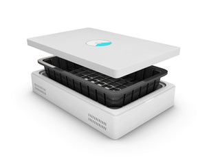 3d Illustration of Food container, on white background