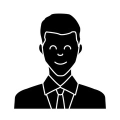 Adult man smiling icon vector illustration graphic design