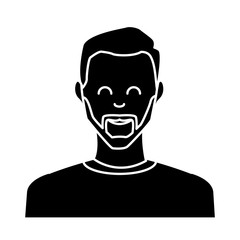 Adult man smiling icon vector illustration graphic design