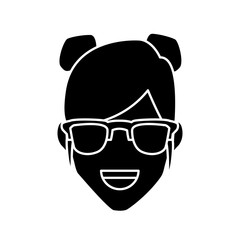 Woman with glasses icon vector illustration graphic design