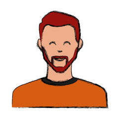 Adult man smiling icon vector illustration graphic design