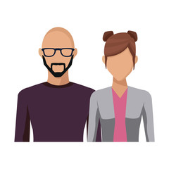 Couple of friends icon vector illustration graphic design