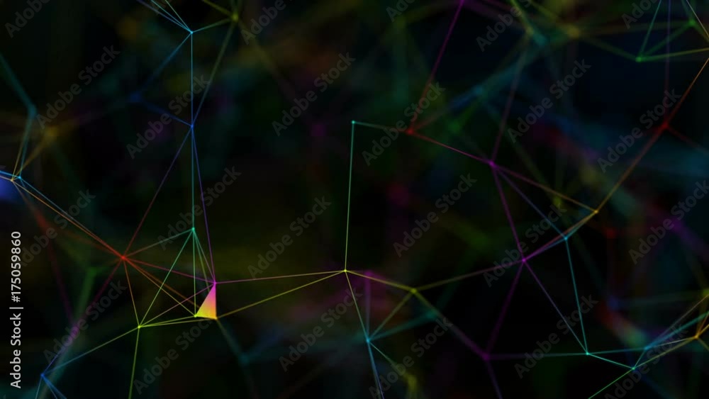 Poster elegant composition of colored rotating elements