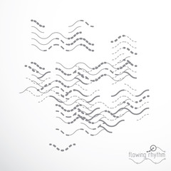 Technological vector wallpaper made with abstract lines. Modern geometric composition can be used as template and layout.