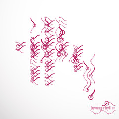 Vector cybernetic background, chaotic abstract lines illustration.