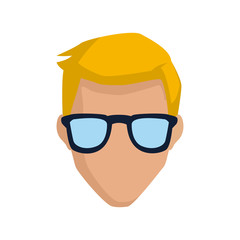 Man with glasses icon vector illustration graphic design