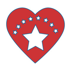 heart with star isolated icon