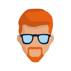 Man with glasses icon vector illustration graphic design