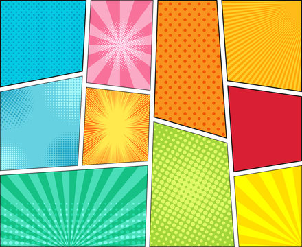 Comic book colorful background