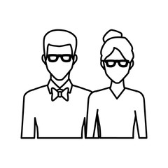 Couple of friends icon vector illustration graphic design